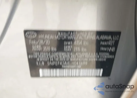 2020 Hyundai Sonata Sel from USA, damaged, VIN 5NPEF4JA4LH043699